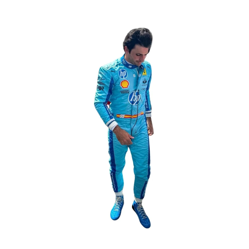 2024 Carlos Sainz Ferrari HP Miami Grand Prix F1 Race Suit