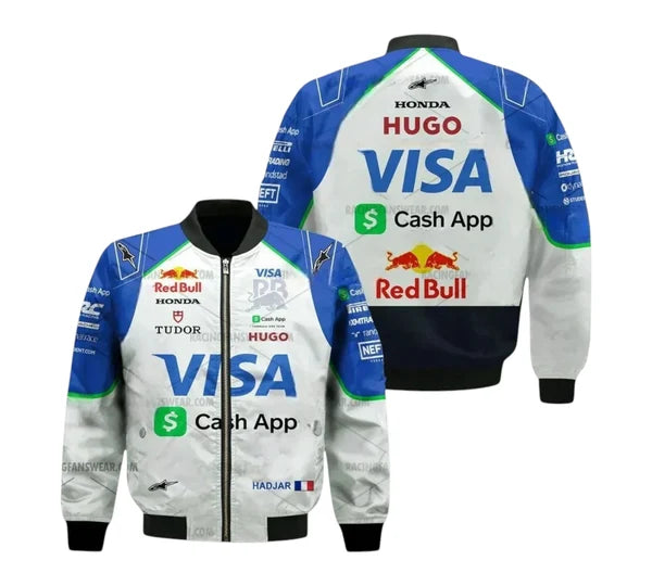 2025 Isack Hadjar Visa Cash App F1 Racing Vintage Jacket