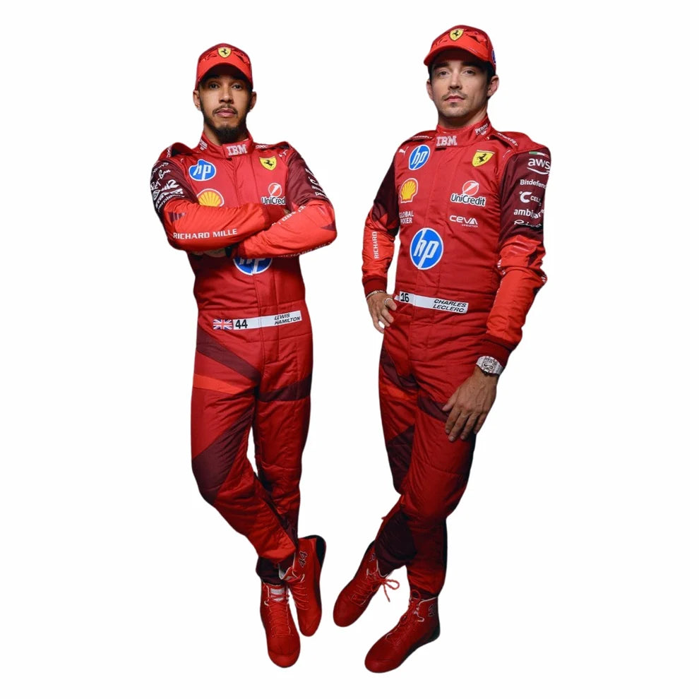 2025 F1 Racing Costume Worn by Charles Leclerc & Lewis Hamilton – Las Vegas GP | Prokart Racegear