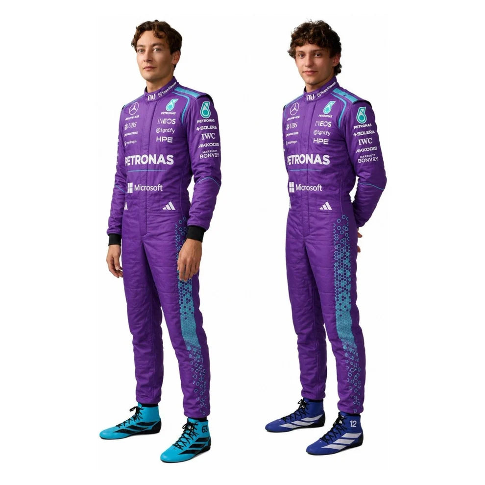 2026 F1 Racing Costume Worn by George Russell & Andrea Kimi Antonelli – Miami GP Mercedes | Prokart Racegear