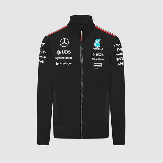 2023 Mercedes Team Jacket Black F1 Team Softshell Jacket
