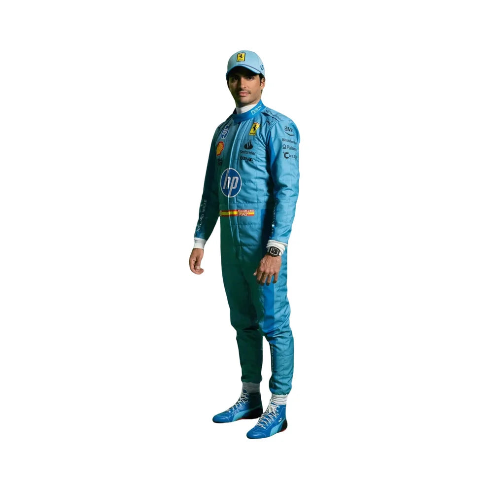 2024 Carlos Sainz Ferrari HP Miami Grand Prix F1 Race Suit