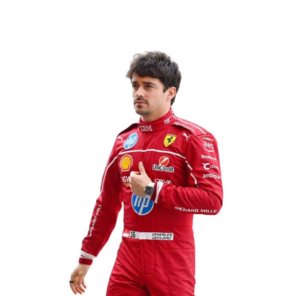 2025 F1 Racing Costume Worn by Charles Leclerc & Lewis Hamilton Ferrari | Prokart Racegear