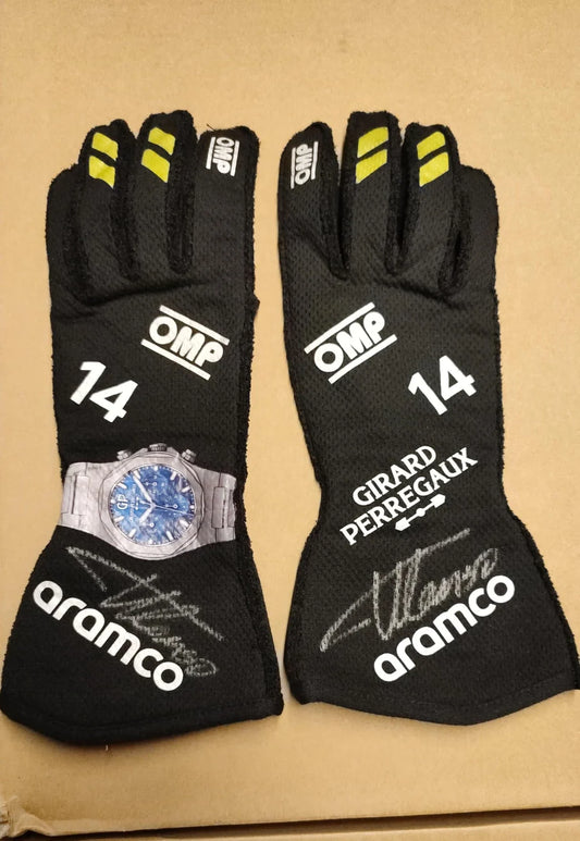 2024 Fernando Alonso Aston Martin F1 Race Gloves