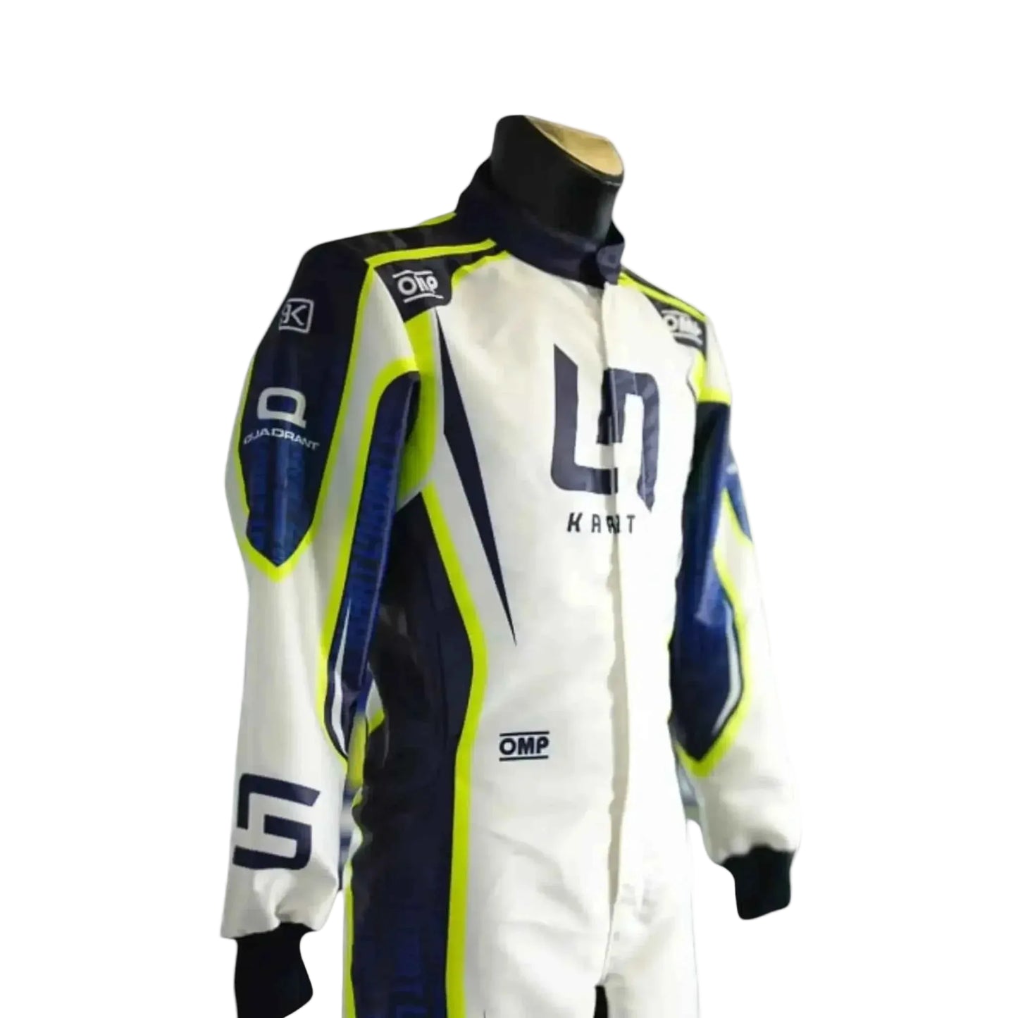 LN Kart OMP Driver Overall White Go Kart Race Suit