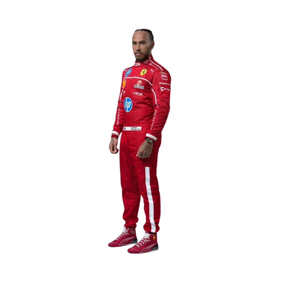 2025 F1 Racing Costume Worn by Charles Leclerc & Lewis Hamilton Ferrari | Prokart Racegear