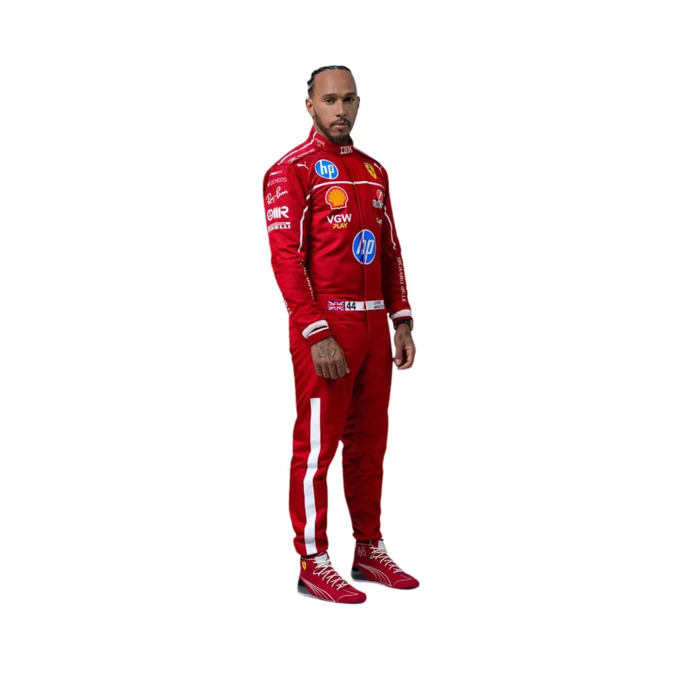 2025 F1 Racing Costume Worn by Charles Leclerc & Lewis Hamilton Ferrari | Prokart Racegear