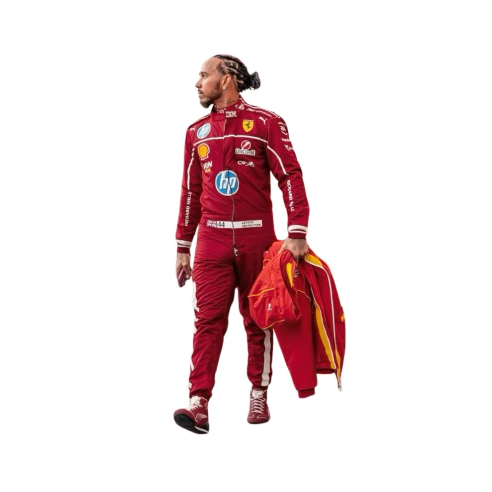 2025 F1 Racing Costume Worn by Charles Leclerc & Lewis Hamilton Ferrari | Prokart Racegear