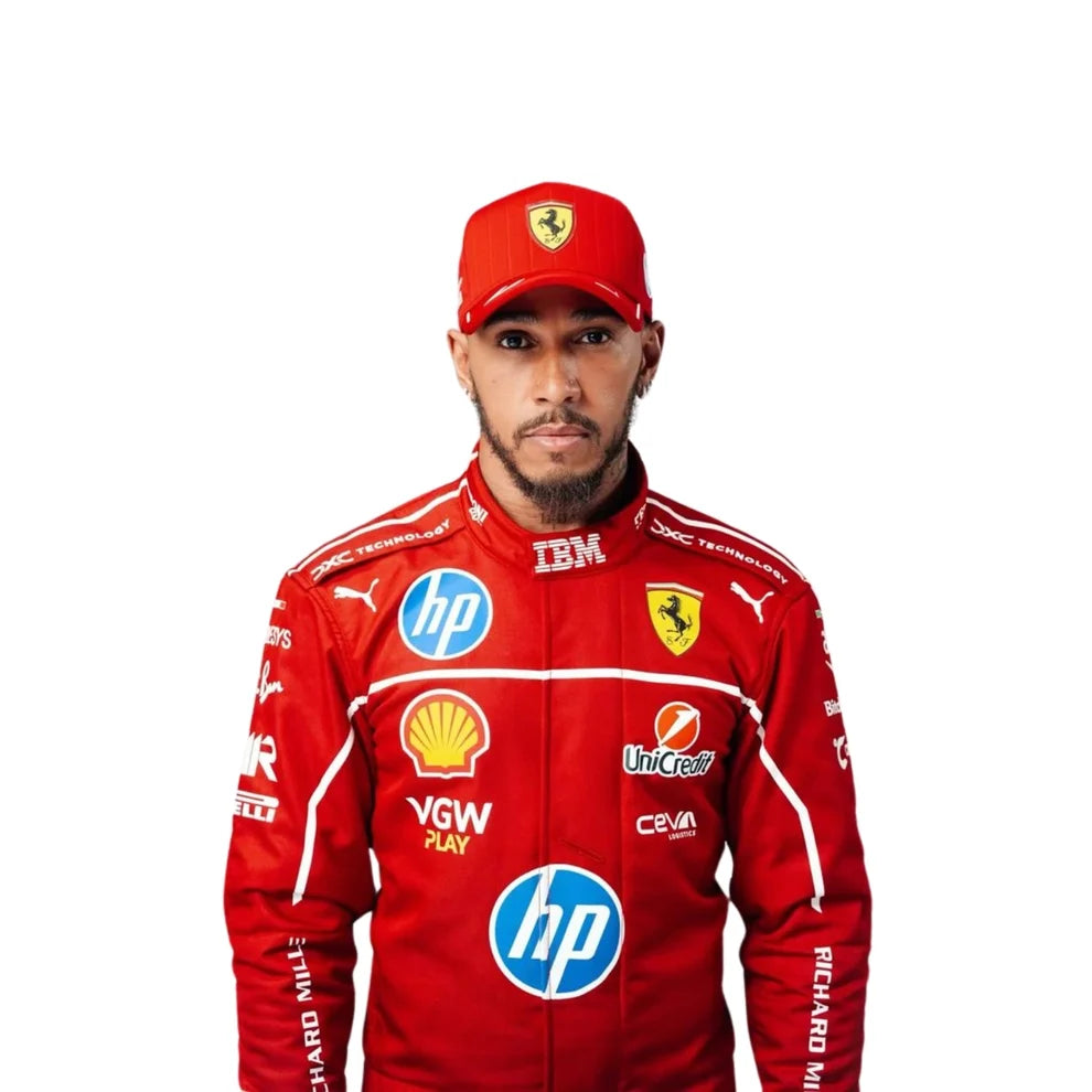 2025 F1 Racing Costume Worn by Charles Leclerc & Lewis Hamilton Ferrari | Prokart Racegear