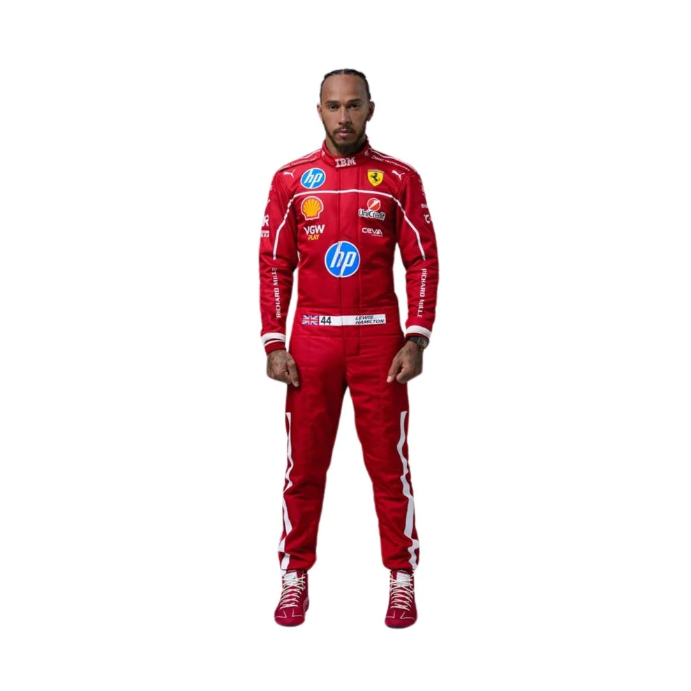 2025 F1 Racing Costume Worn by Charles Leclerc & Lewis Hamilton Ferrari | Prokart Racegear