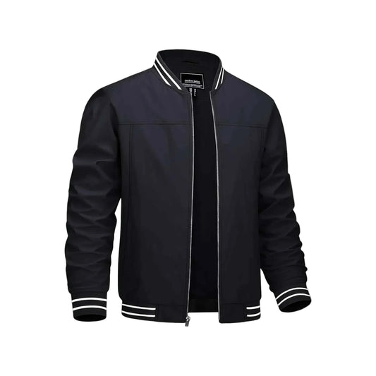 Men's Lightweight Bomber Jacket - Black