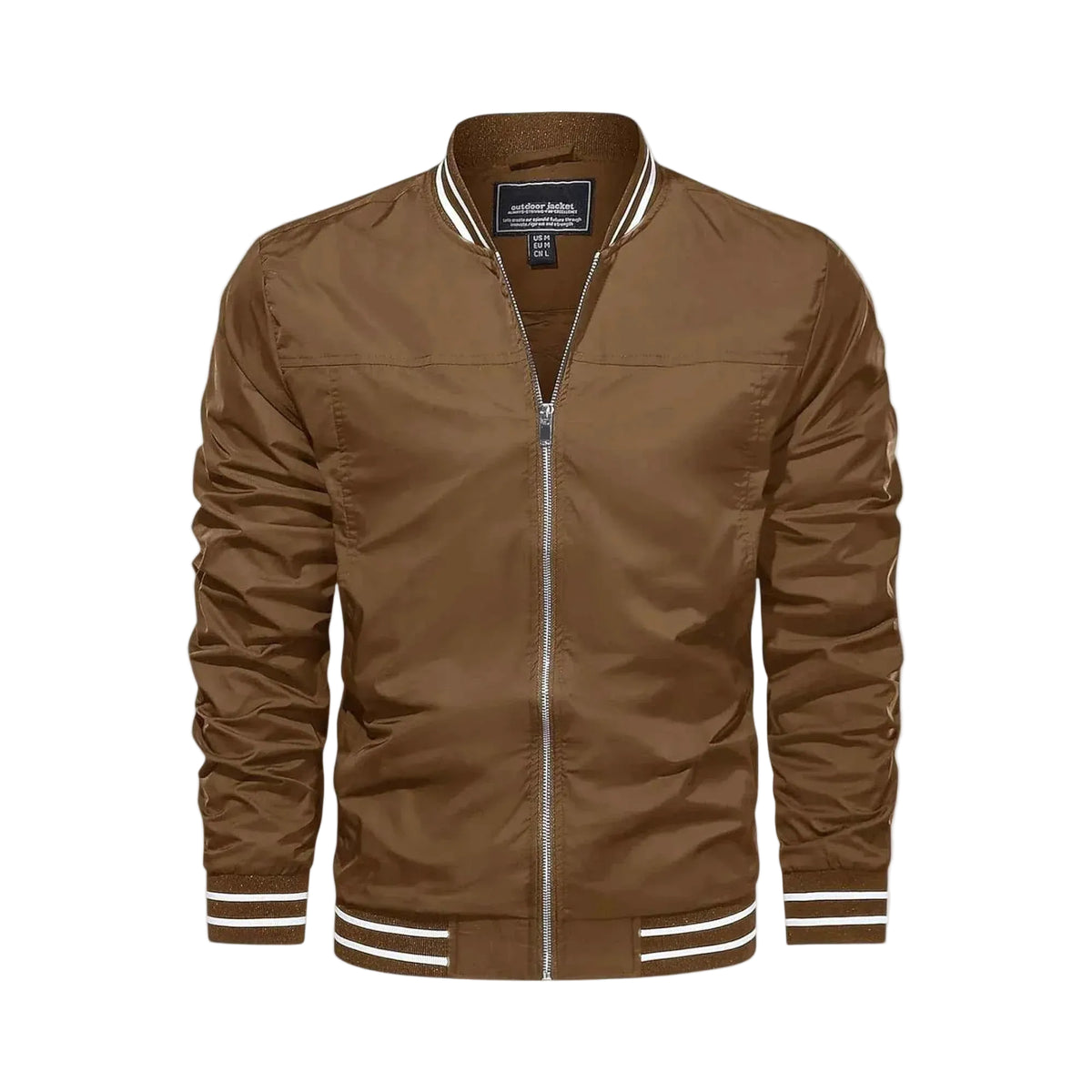 Men's Lightweight Bomber Jacket - Brown