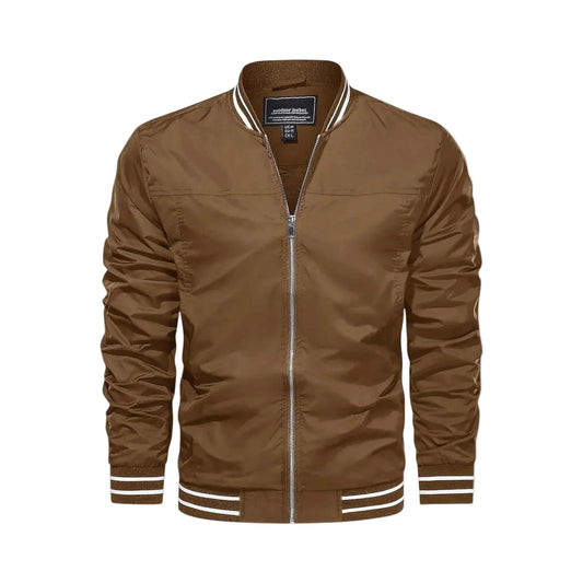 Men's Lightweight Bomber Jacket - Brown