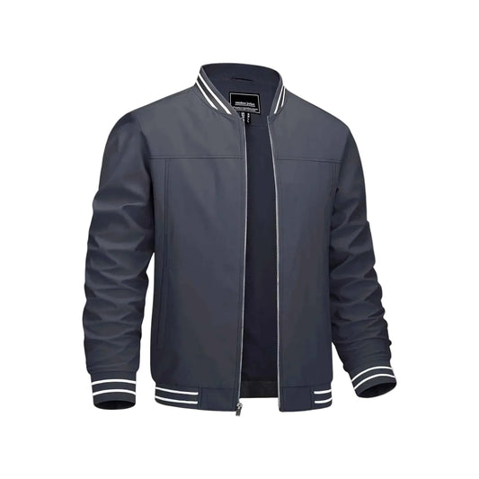 Men's Lightweight Bomber Jacket - Grey