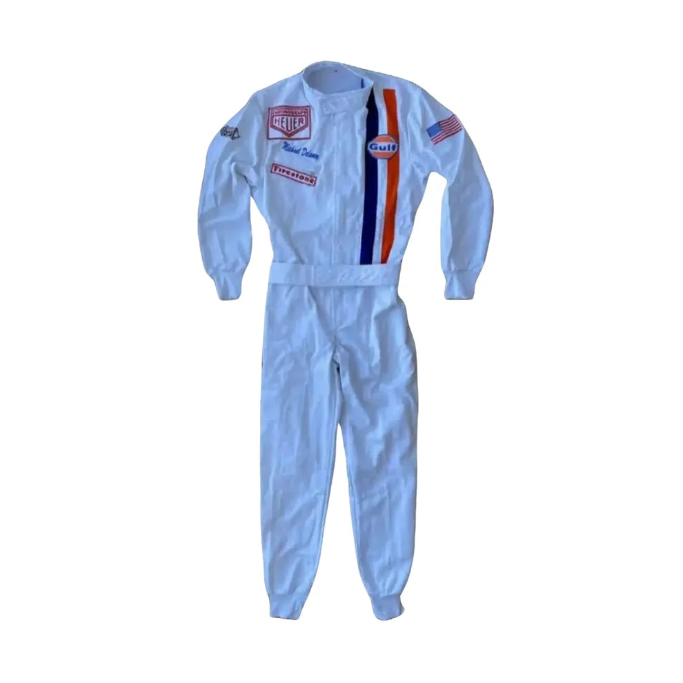 Michael Delaney Steve McQueen Le Mans 1971 Embroidery / Patch Replica Race Suit