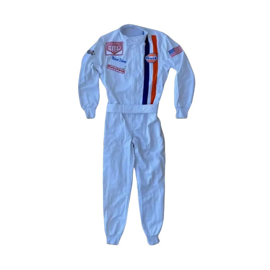 Michael Delaney Steve McQueen Le Mans 1971 Embroidery / Patch Replica Race Suit