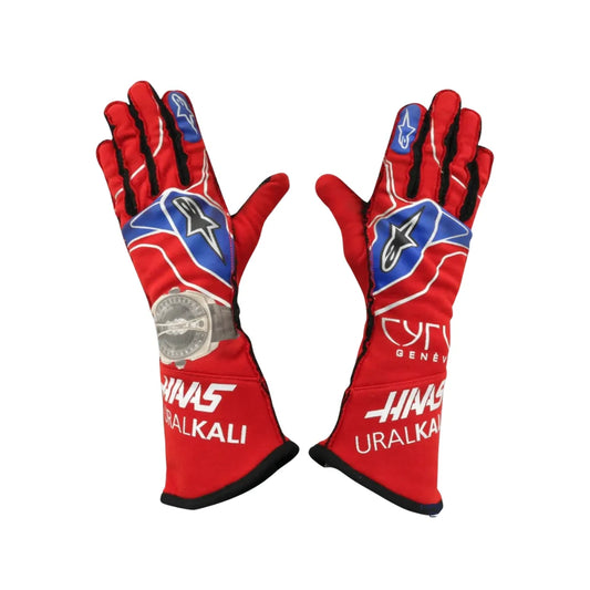 2021 Nikita Mazepin Mexico GP Haas F1 Race Gloves