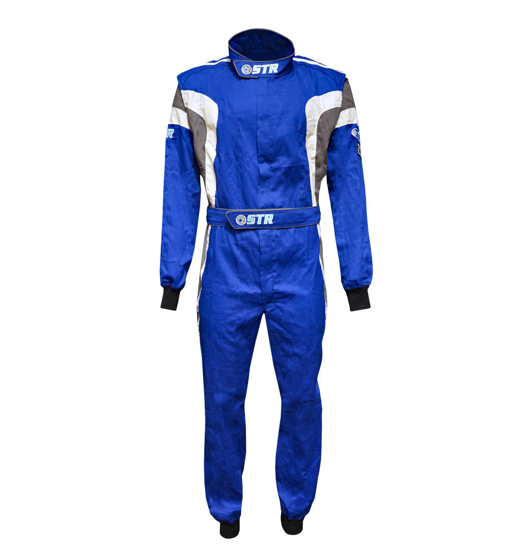 STR Podium Race Suit Blue White Grey SFI 3.2A/1 Motorsport Racing Suit S EU50