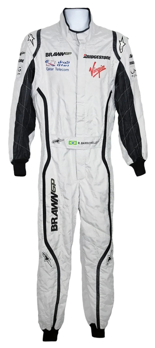2009 Rubens Barrichello Race Used Brawn Abu Dhabi Grand Prix F1 Suit
