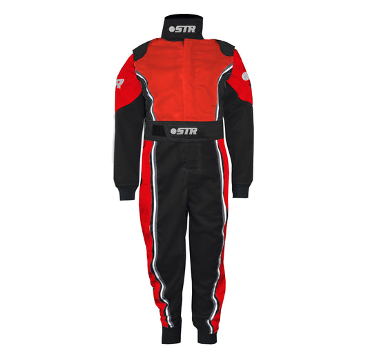 STR Youth SFI 3.2A/1 Approved Race Suit – Red/Black