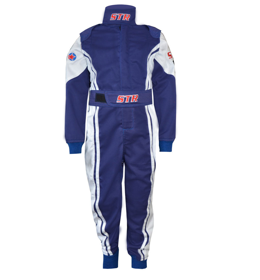 STR Youth SFI 3.2A/1 Approved Race Suit – Blue/White – Size 2XS