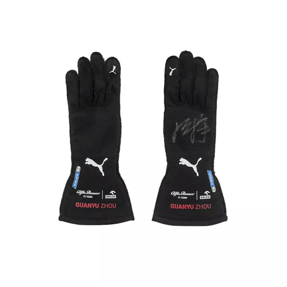 2022 Zhou Guanyu F1 Race Gloves Singapore GP