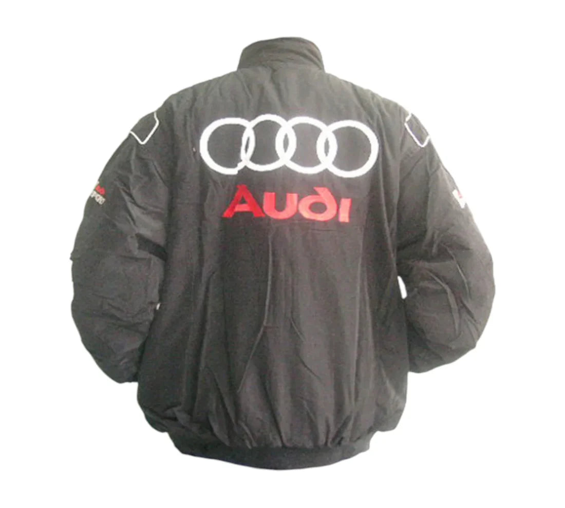 Audi Sport Racing Jacket Vintage Black and Light Gray