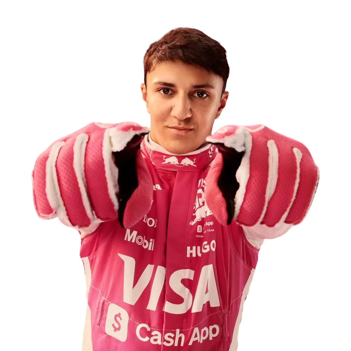 Isack Hadjar 2025 Racing Bulls F1 Inspired Race Suit (pink) | Prokart Racegear