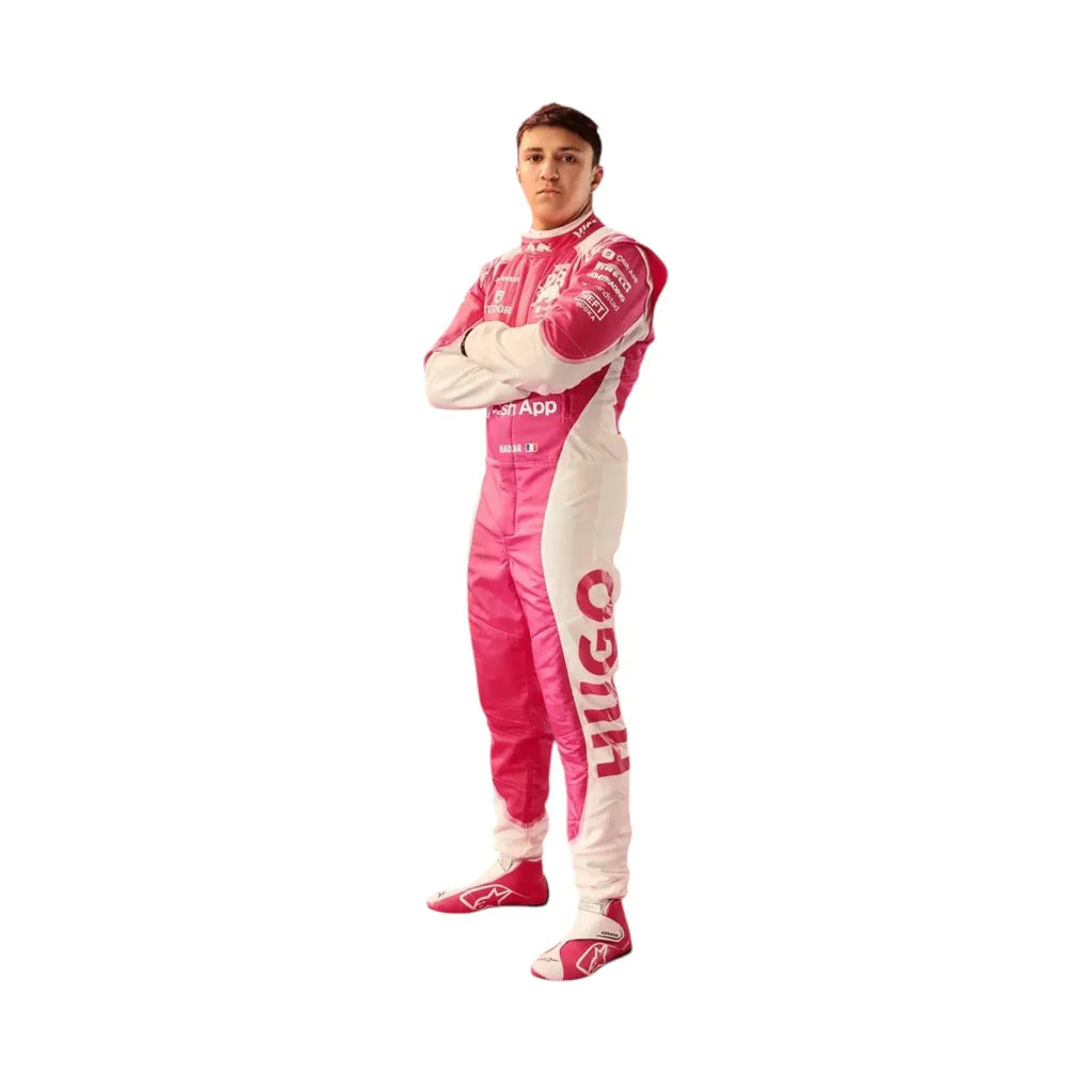 Isack Hadjar 2025 Racing Bulls F1 Inspired Race Suit (pink) | Prokart Racegear