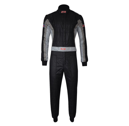 STR “Club” Race Suit – Triple Layer FIA Approved Black  Grey