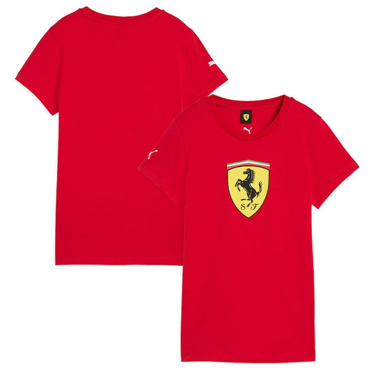 Scuderia Ferrari Puma Large Shield T-Shirt - Red - Womens
