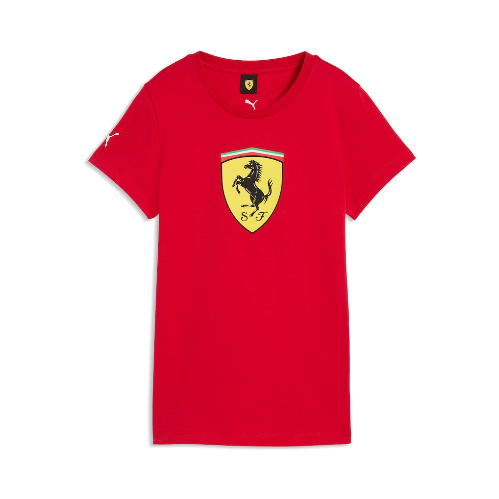 Scuderia Ferrari Puma Large Shield T-Shirt - Red - Womens