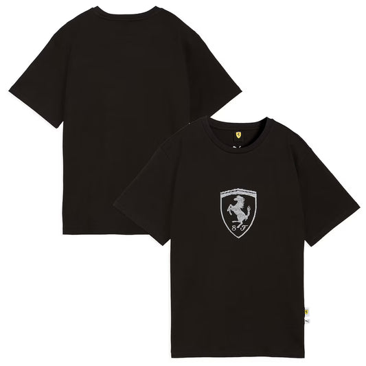 Scuderia Ferrari Shield T-Shirt by Puma - Womens - Black