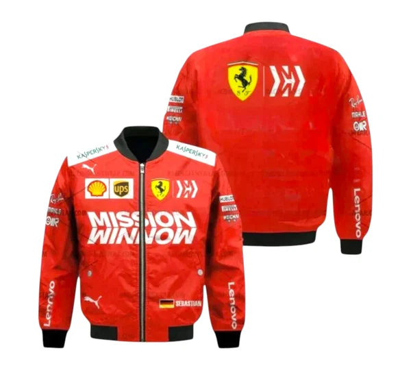 Sebastian Vettel Racing 2019 Mission Ferrari F1 Vintage Jacket